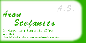 aron stefanits business card